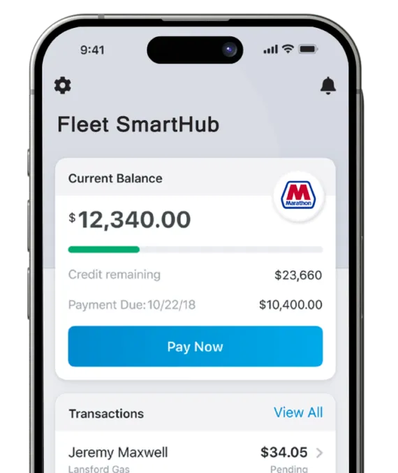 Marathon Fleet SmartHub Phone App